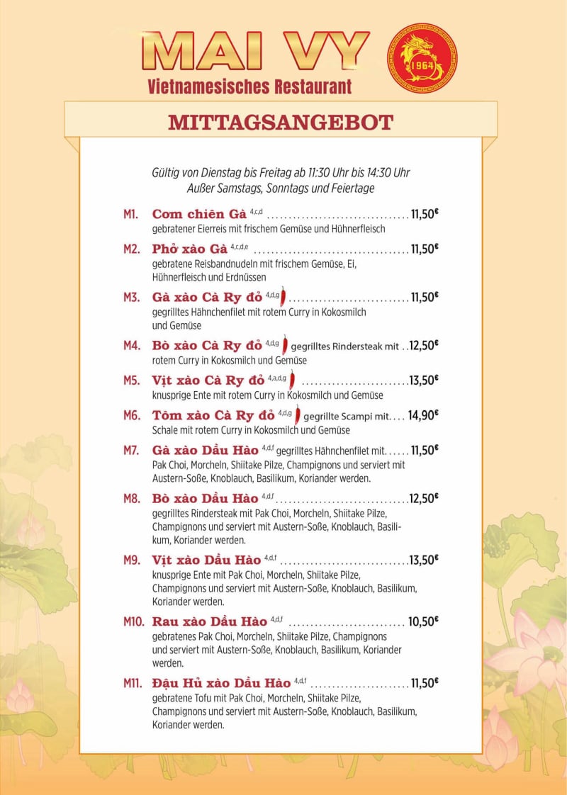 Mittagsmenü
