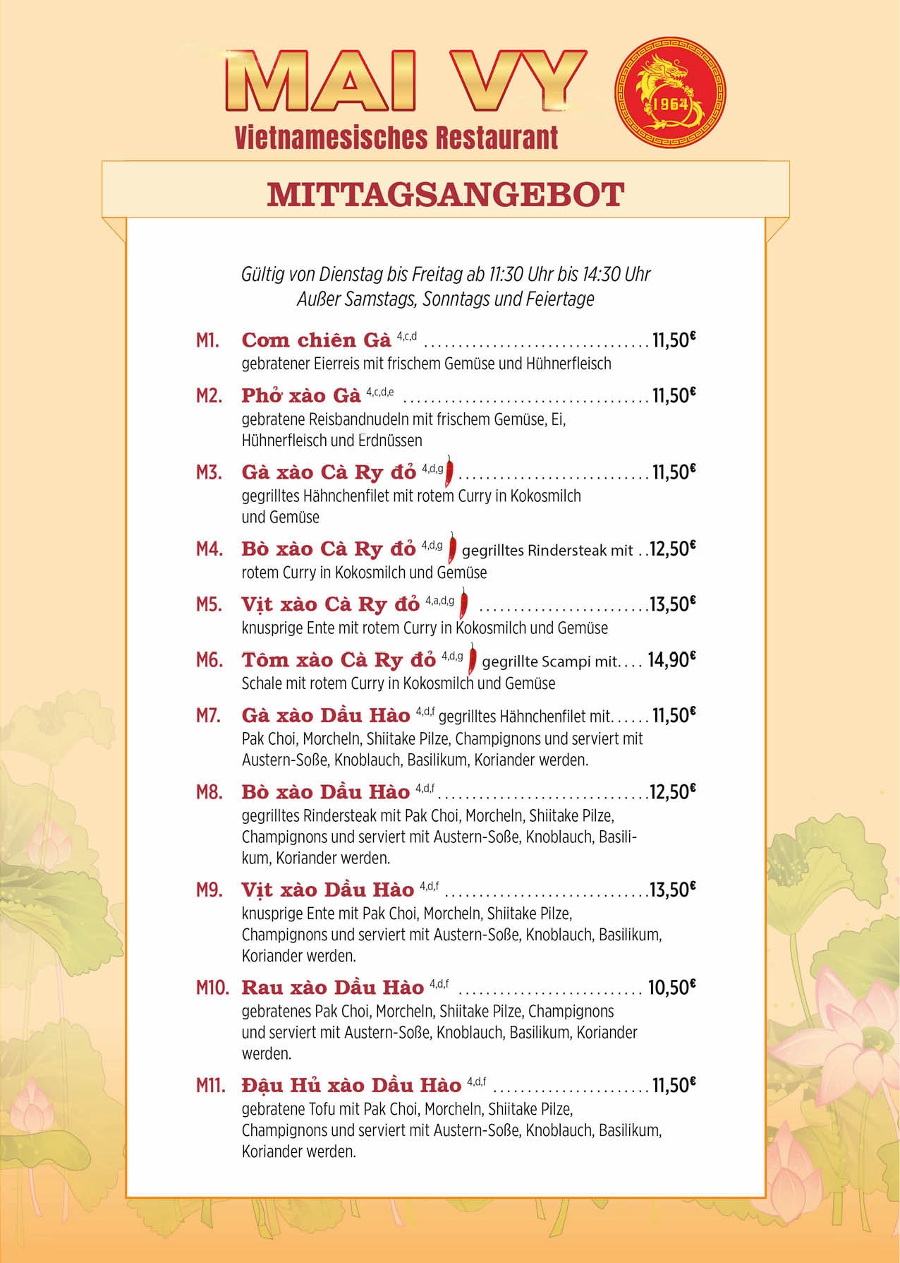 Mittagsmenü